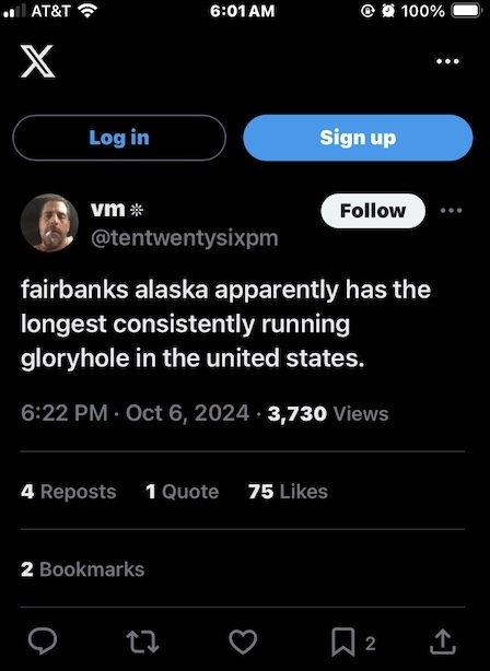Fairbanks Glory Hole : Oral Services for the Well Endowed